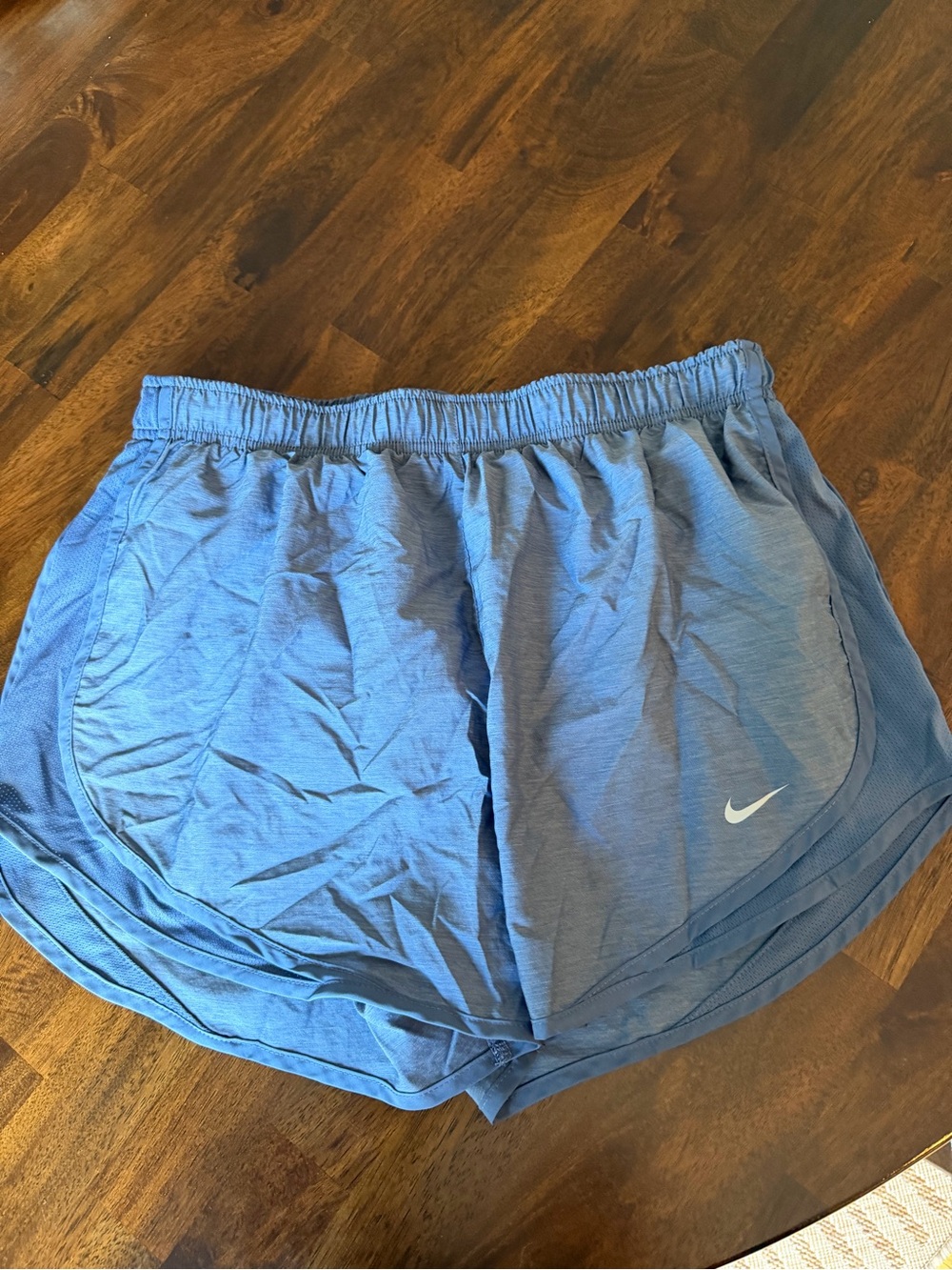 Nike Women's Light Blue/Gray Running Shorts - Lightweight Athletic Comfort